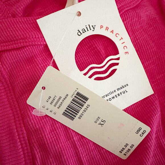 Daily Practice Anthropologie Ribbed Racerback Pink Midi Dress Women's‎ Size XS - Picture 7 of 7